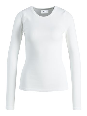 JJXX - Freya Str Ls Rib Tee -  Bright White