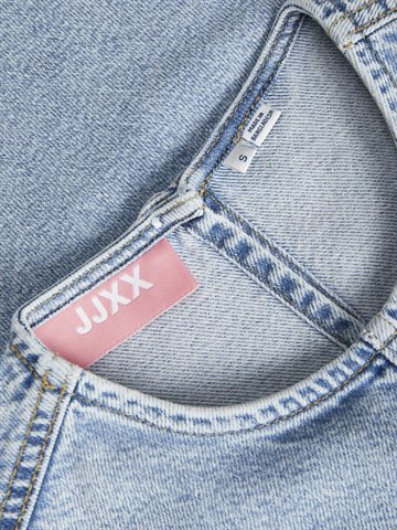 JJXX - Maggie Cut Off Denim Top - Light Blue Denim