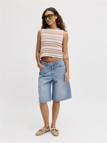 JJXX - Tokyo Long HW Shorts - Medium Blue Denim