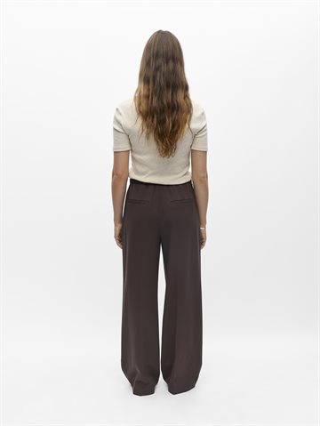 Object - Lisa Mw Tie Wide Pant - Seal Brown