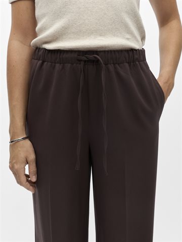 Object - Lisa Mw Tie Wide Pant - Seal Brown