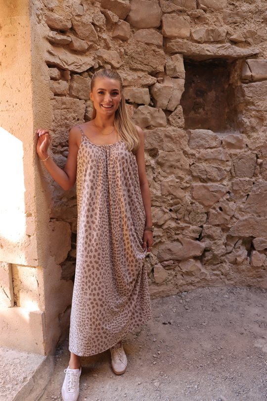 Liberté - Alma Long Strap Dress - Desert Lux Leo