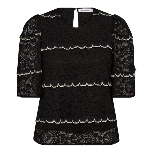 Co\' Couture - Lora Lace Blouse - Black