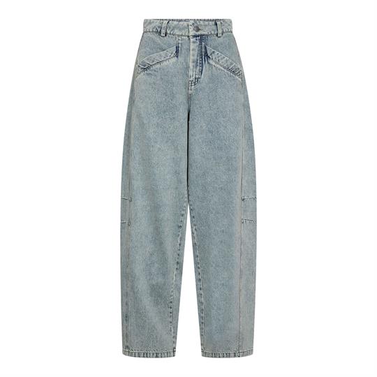 FORUDBESTILLING (START SEP) Co' Couture - Jackson Barrel Jeans - Bleach Denim