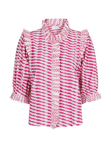 Neo Noir - Chacha Graphic Blouse - Pink