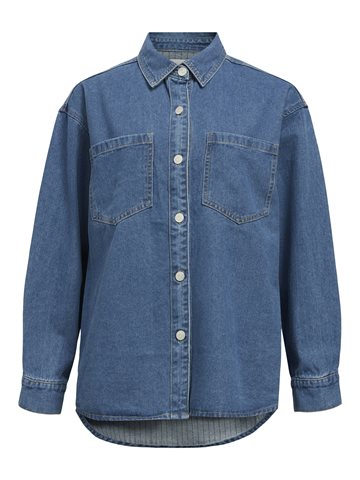 Object - Casey Ls Lo Shirt - Medium Blue