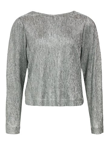 Object - Louise LS Deep Back Top - Silver