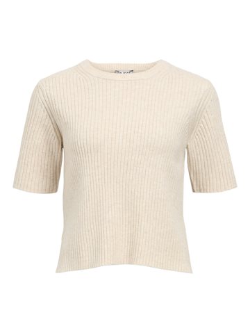 Object - Jelva 2/4 O-Neck Knit - Humus