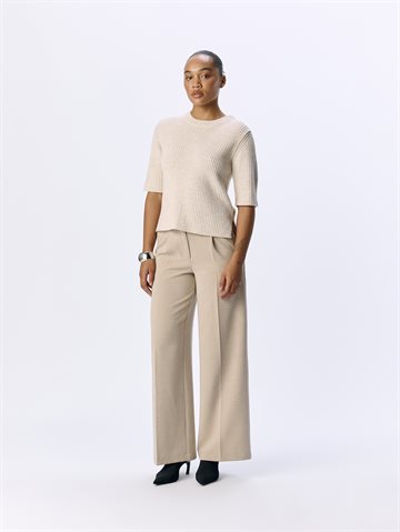 Object - Jelva 2/4 O-Neck Knit - Humus