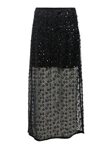 Object - Maisy Hw Long Skirt - Black