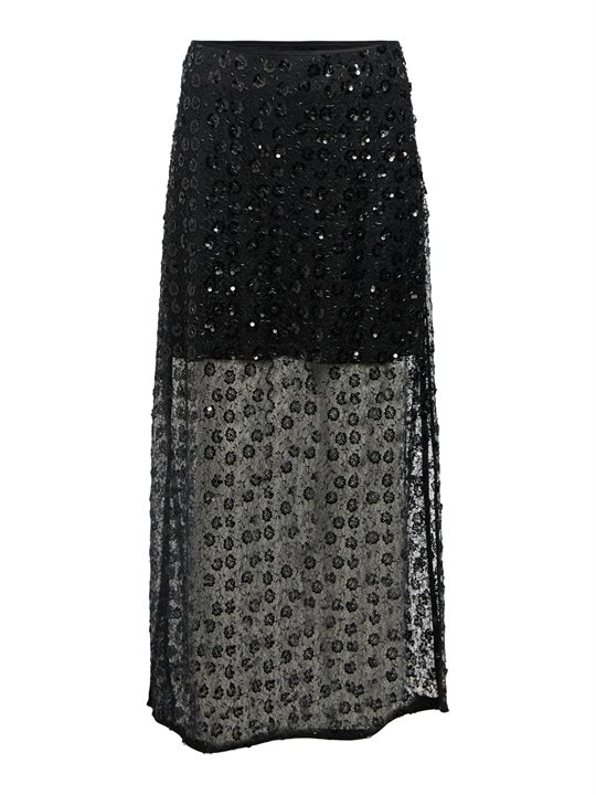 Object - Maisy Hw Long Skirt - Black