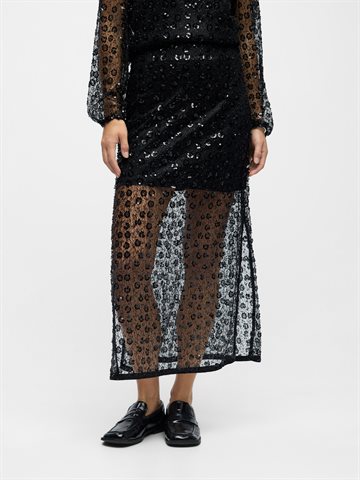 Object - Maisy Hw Long Skirt - Black
