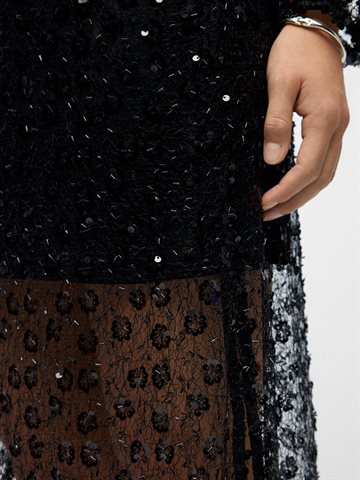 Object - Maisy Hw Long Skirt - Black