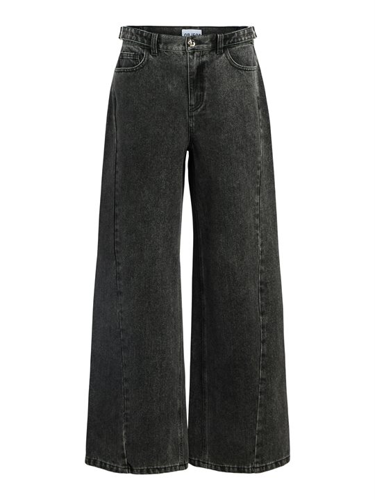 Object - Moji Birgit Mw Wide Jeans - Black Denim