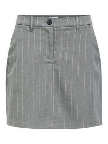 Object - Lisa Mw Short Skirt - Medium Grey Melange Humus Pins