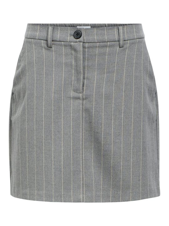 Object - Lisa Mw Short Skirt - Medium Grey Melange Humus Pins