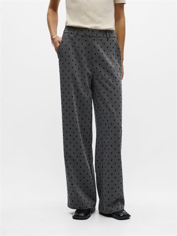 Object - Maxine Hw Pant - Gunmetal Black Dots
