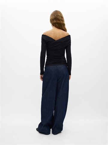 Object - Levih Ls Cross Over Top - Black