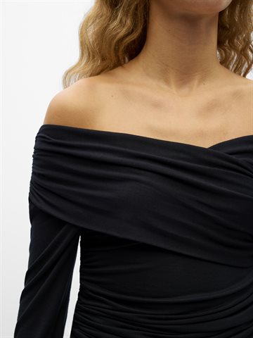 Object - Levih Ls Cross Over Top - Black