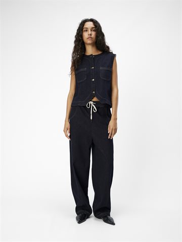 Object - Camilla Denim Mw Loose Pant - Dark Blue Denim 