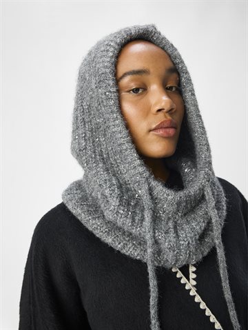 Object - Milu Sequins Knit Balaclava - Medium Grey 