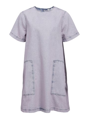 Object - Gabrielle SS Lo Denim Dress - Pink Frosting