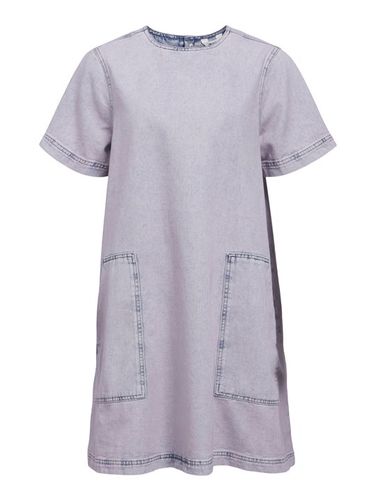 Object - Gabrielle SS Lo Denim Dress - Pink Frosting