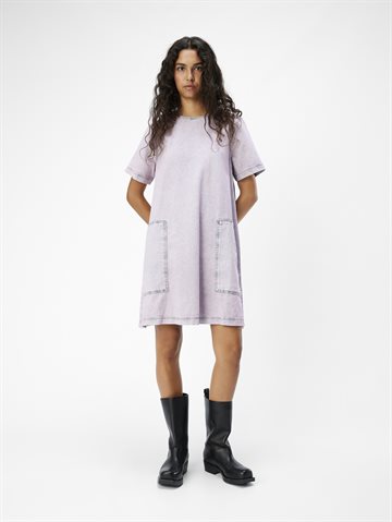 Object - Gabrielle SS Lo Denim Dress - Pink Frosting