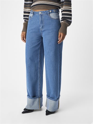 Object - Casey Mw Lo Denim Pants - Medium Blue