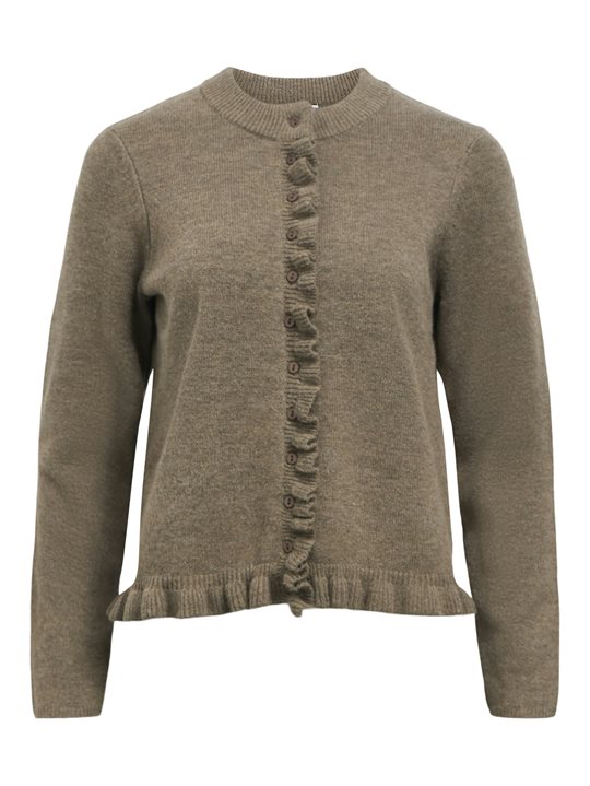 Object - Elva Ls Knit Cardigan - Morel Melange