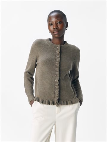 Object - Elva Ls Knit Cardigan - Morel Melange