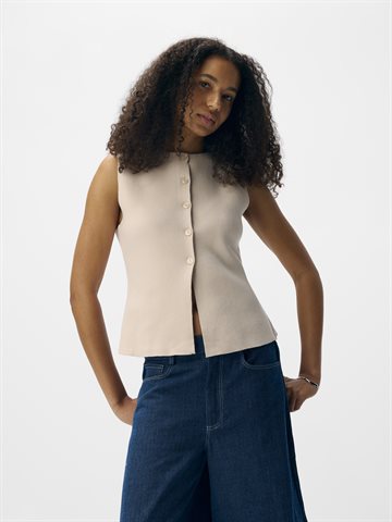 Object - Reynard Knit Vest - Silver Gray