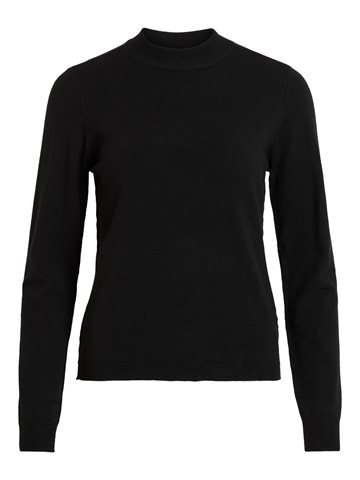 Object - Thess Ls O-Neck Knit Pullover - Sort