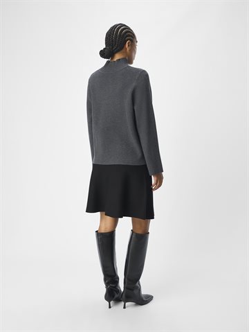 Object - Reynard Square Sleeve Pullover - Dark Grey Melange