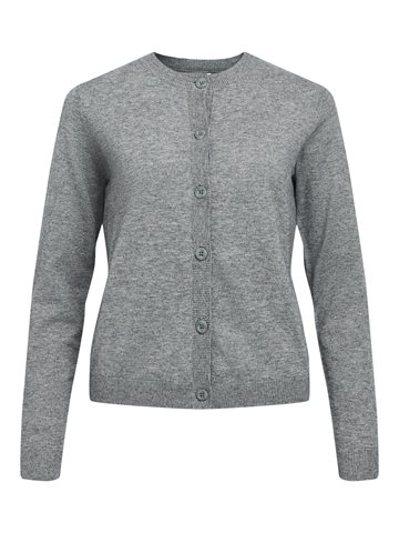 Object - Thess Ls Short Cardigan - Medium Grey Melange