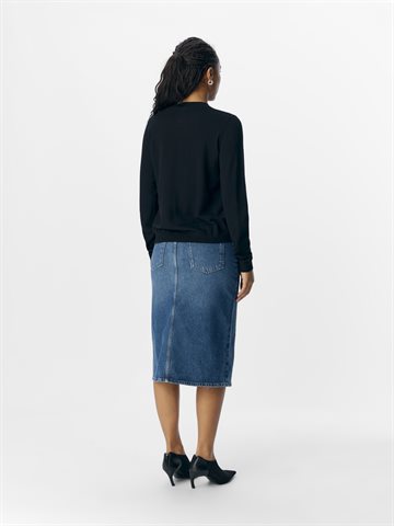 Object - Thess Ls Short Cardigan - Black