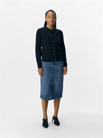 Object - Thess Ls Short Cardigan - Black