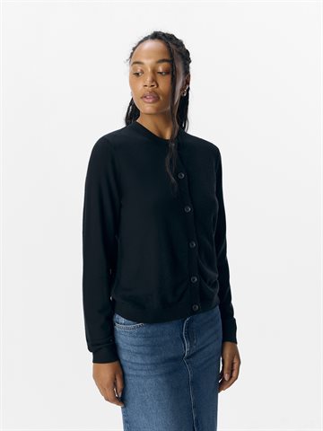Object - Thess Ls Short Cardigan - Black
