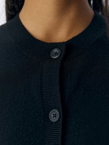 Object - Thess Ls Short Cardigan - Black