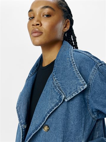 Object - Tilla Gro Ls Denim Jacket - Medium Blue Denim