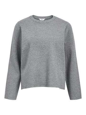 Object - Reynard O-Neck Pullover - Medium Grey Melange
