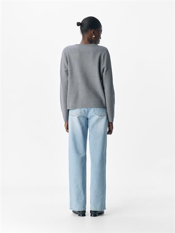 Object - Reynard O-Neck Pullover - Medium Grey Melange
