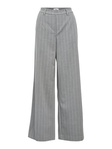 Object - Lisa Wide Pant - Medium Grey Melange Humus Pins