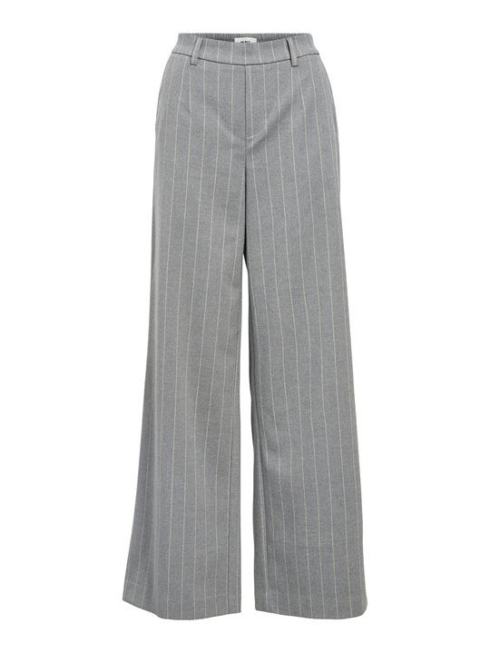 Object - Lisa Wide Pant - Medium Grey Melange Humus Pins