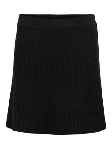 Object - Viola Mw Short Knit Skirt - Black