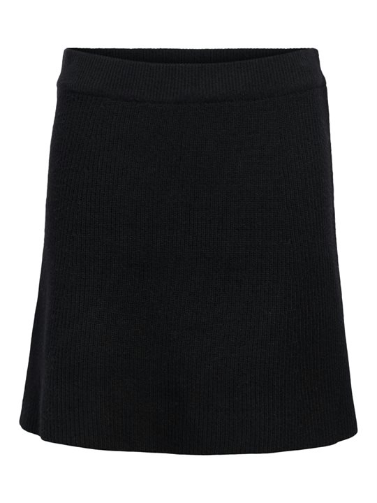 Object - Viola Mw Short Knit Skirt - Black