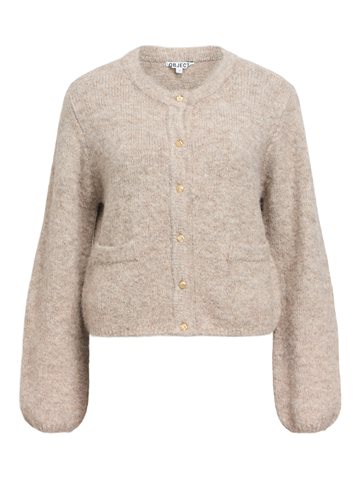 Object - Saggia LS Knit Cardigan - Humus Melange