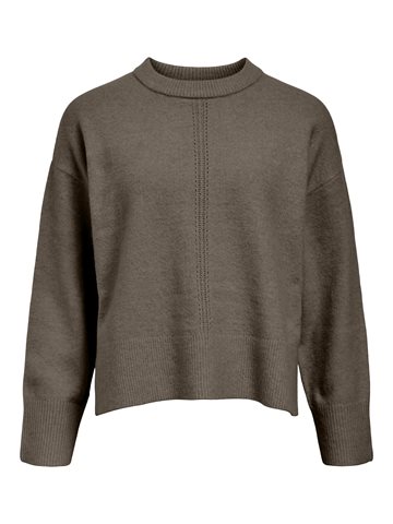 Object - Juno Ls O-Neck Knit - Morel Melange