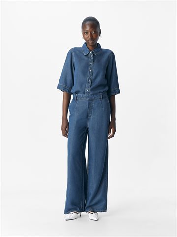 Object - Frame Lisa Wide Pant - Dark Blue Denim