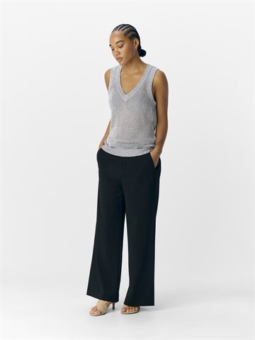 Object - Glam Knit SL Top - Silver